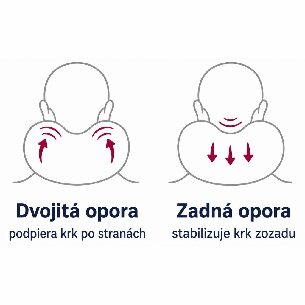 Ergonomická opora krku počas cestovania